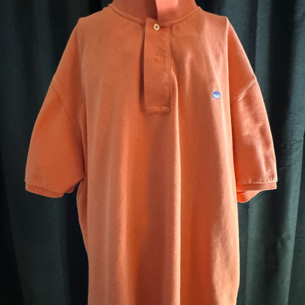 Southern Tide Peach Polo Shirt